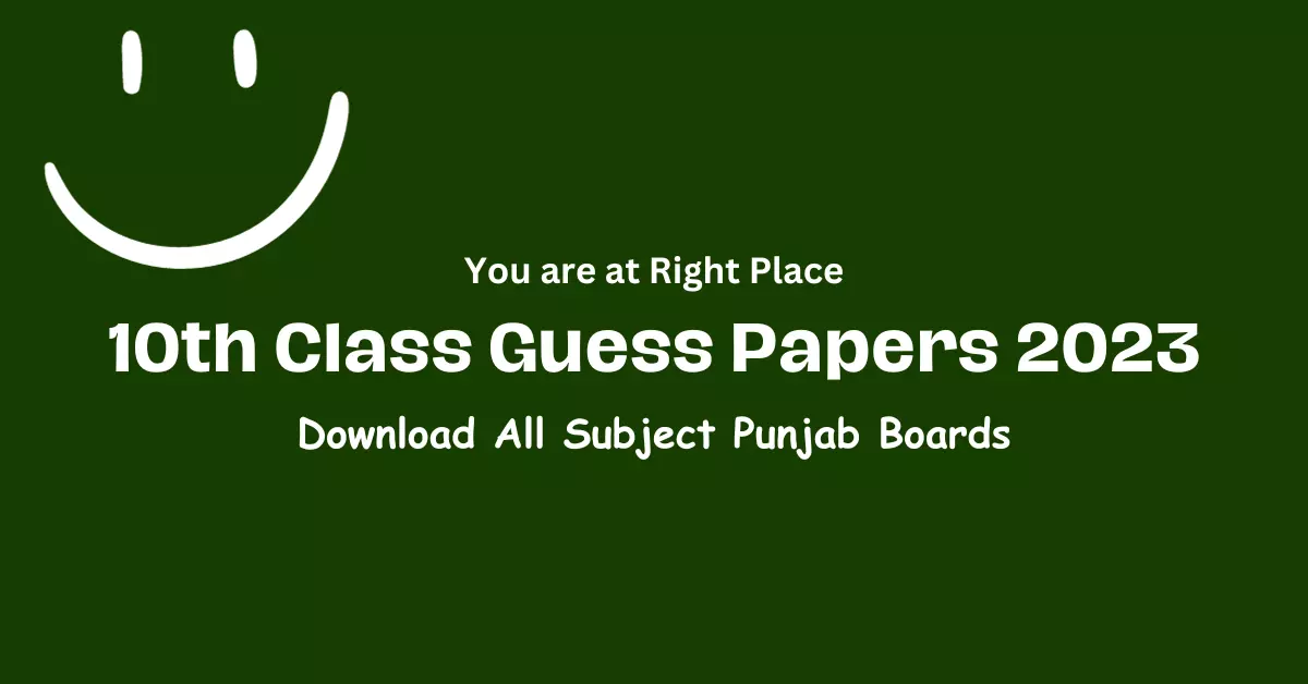 10th Class Guess Papers 2023