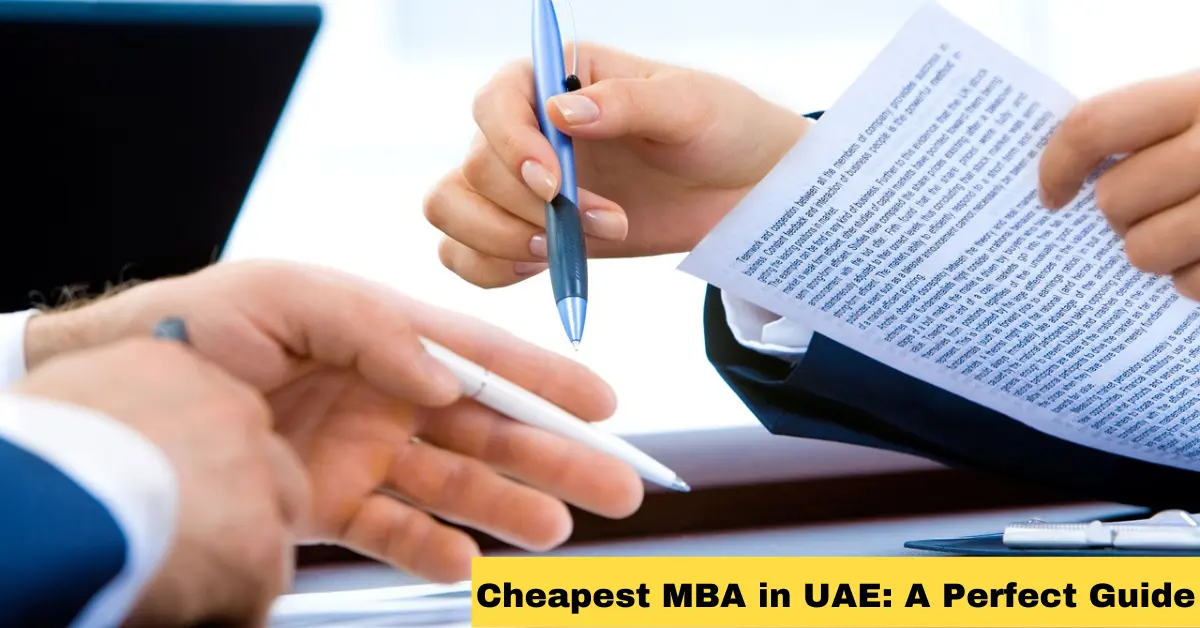 Cheapest MBA in UAE