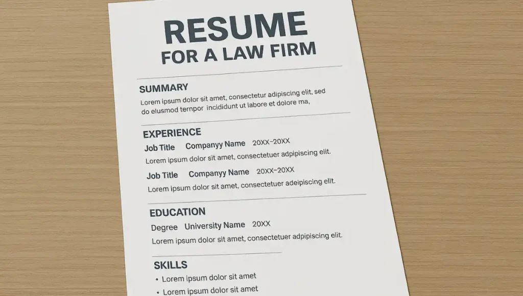 How to Write a Resume for a Law Firm
