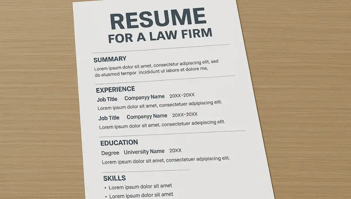 How to Write a Resume for a Law Firm